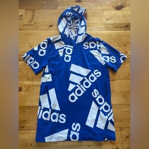 Adidas Kids Blue and White Logo T-Shirt